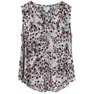 Women’s Floral Sleeveless Button Front Rayon Top Small Liz Claiborne Career